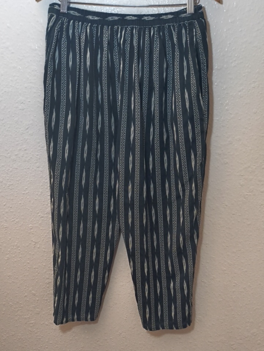 Dark Green Printed Pants